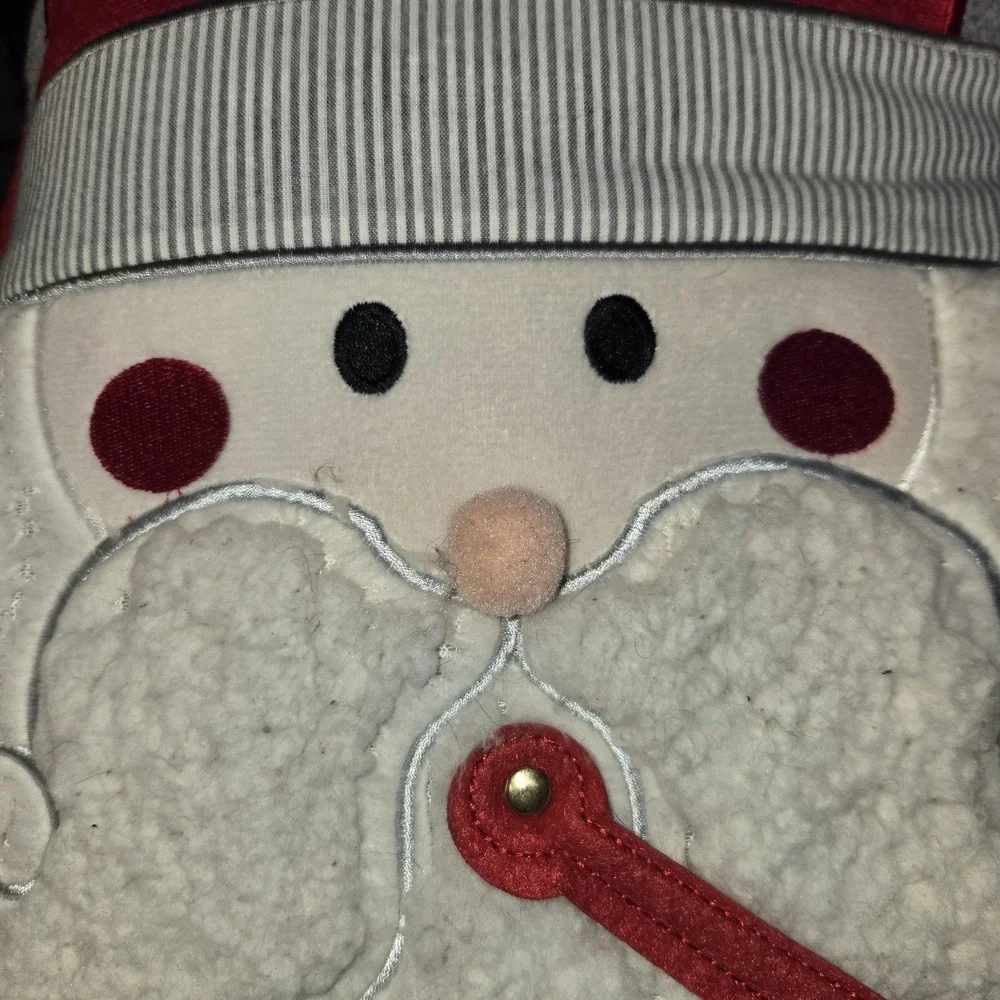 Fluffy Santa Christmas Countdown Decorative Pillow‎